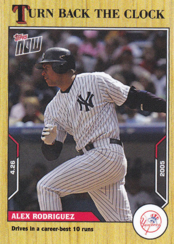 2021 TURN BACK THE CLOCK #26 ALEX RODRIGUEZ- NEW YORK YANKEES