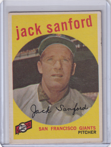 1959 Topps Baseball #275 Jack Sanford - San Francisco Giants