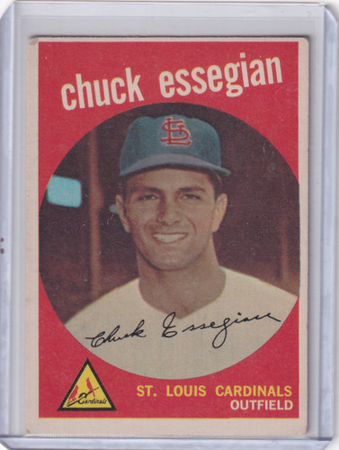 1959 Topps Baseball #278 Chuck Essegian - St. Louis Cardinals