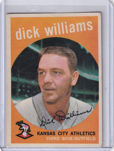 1959 Topps Baseball #292 Dick Williams - Kansas City Athletics