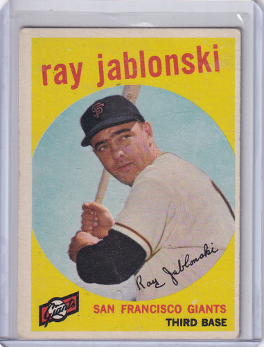 1959 Topps Baseball #342 Ray Jablonski - San Francisco Giants