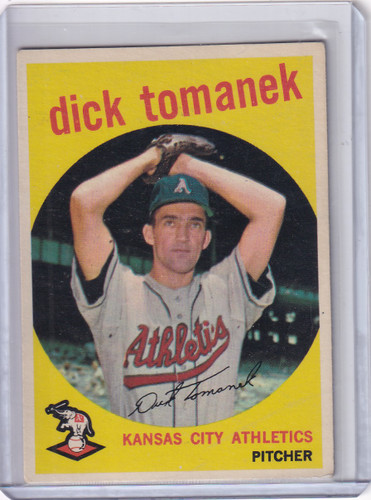 1959 Topps Baseball #369 Dick Tomanek - Kansas City Athletics