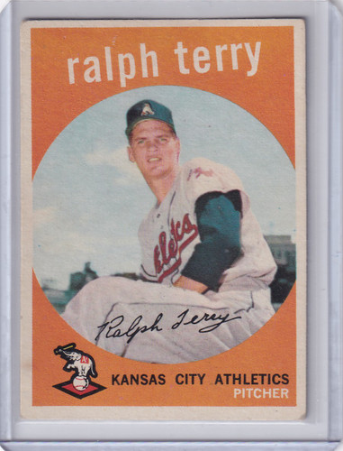 1959 Topps Baseball #358 Ralph Terry - Kansas City Athletics