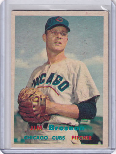 1957 Topps Baseball #155 Jim Brosnan - Chicago Cubs