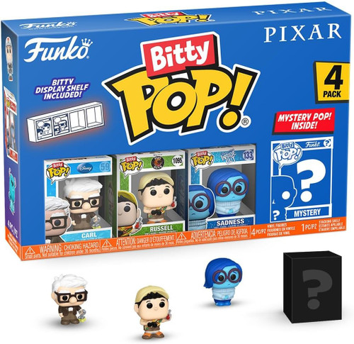 Funko Bitty POP! Disney Pixar UP and Inside Out Carl Russell and Sadness 4 Pack