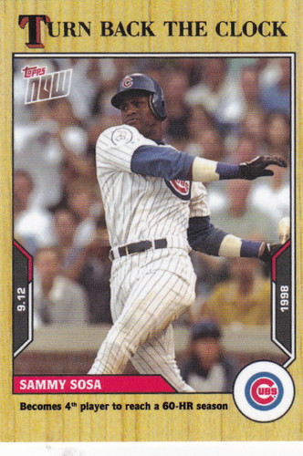 2021 TURN BACK THE CLOCK #165 SAMMY SOSA- CHICAGO CUBS