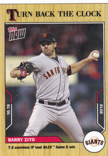 2021 TURN BACK THE CLOCK #202 BARRY ZITO- SAN FRANCISCO GIANTS