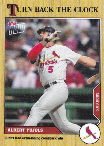 2020 TURN BACK THE CLOCK #54 ALBERT PUJOLS- ST LOUIS CARDINALS