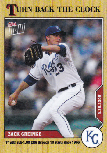 2020 TURN BACK THE CLOCK #57 ZACK GREINKE- KANSAS CITY ROYALS