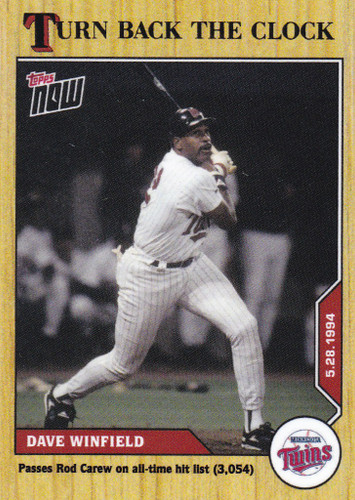 2020 TURN BACK THE CLOCK #59 DAVE WINFIELD- MINNESOTA TWINS