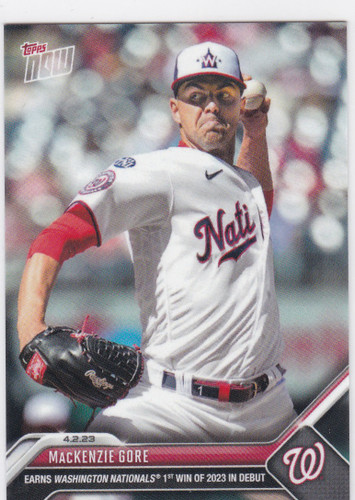 2023 TOPPS NOW #29 MACKENZIE GORE- WASHINGTON NATIONALS
