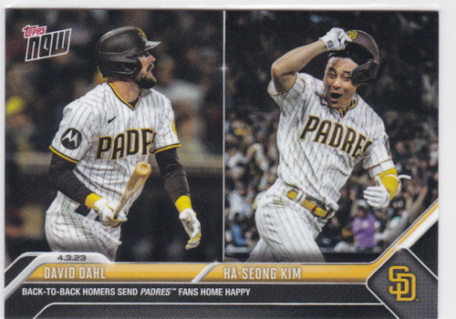2023 TOPPS NOW #44 DAHL & KIM- SAN DIEGO PADRES