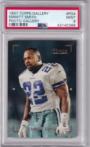 1997 Topps Gallery PSA 9 #PG4 Emmitt Smith - Dallas Cowboys