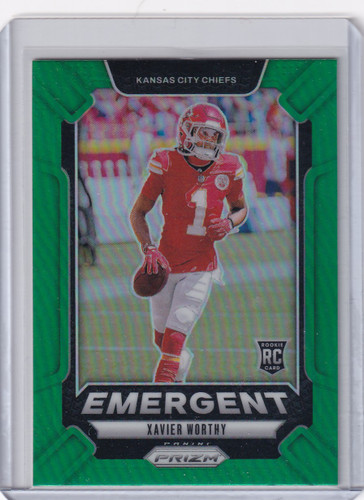 2024 Panini Prizm Green #7 Xavier Worthy - Kansas City Chiefs