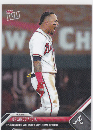 2023 TOPPS NOW #64 ORLANDO ARCIA- ATLANTA BRAVES