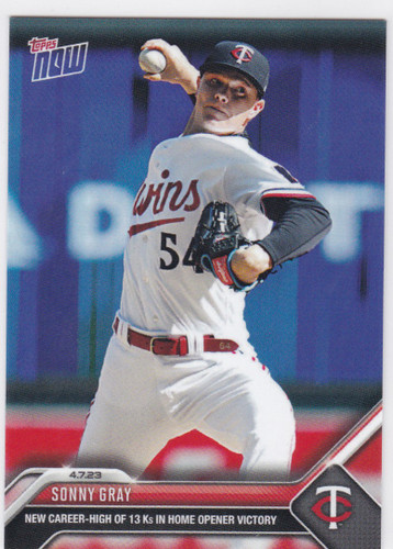 2023 TOPPS NOW #67 SONNY GRAY- MINNESOTA TWINS