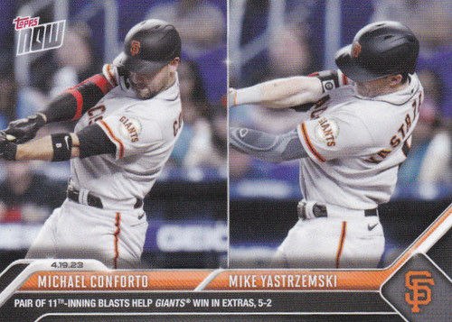 2023 TOPPS NOW #148 MICHAEL CONFORTO & MIKE YASTRZEMSKI- SAN FRANCISCO GIANTS