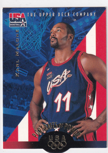 1996 UPPER DECK #51 KARL MALONE DIE CUT- UTAH JAZZ