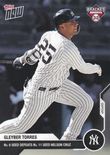 2020 TOPPS NOW BRACKET BONANZA #BB1-14 GLEYBER TORRES- NEW YORK YANKEES