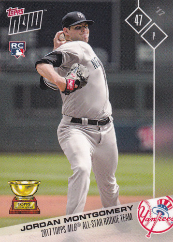 2017 TOPPS NOW OFFSEASON #OS-18 JORDAN MONTGOMERY- NEW YORK YANKEES