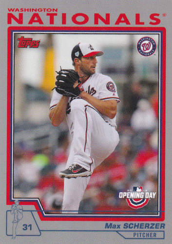 2019 TOPPS NOW THROW BACK THURSDAY TBT #75 MAX SCHERZER- WASHINGTON NATIONALS