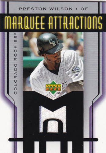 2004 UPPER DECK #MA-PW PRESTON WILSON PATCH- COLORADO ROCKIES