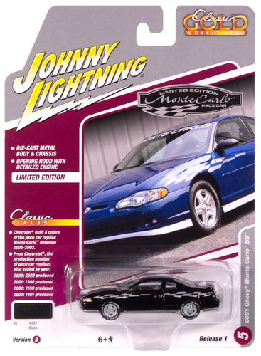 Johnny Lightning JLCG033 Classic Gold VER B 2001 Chevy Monte Carlo SS Black