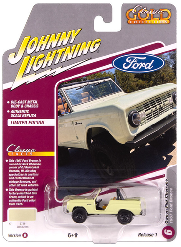 Johnny Lightning JLCG033 Classic Gold VER B 1967 Ford Bronco Glen Green