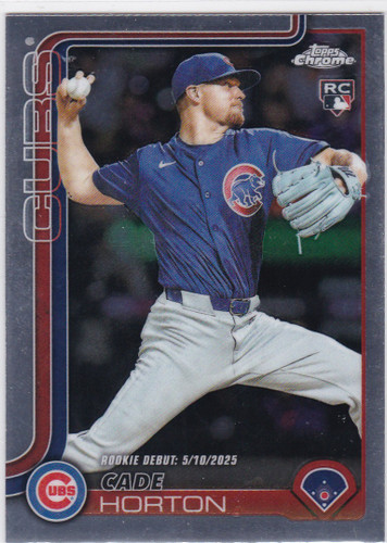 2025 Topps Chrome #USC102 Cade Horton RC Rookie Debut Chicago Cubs