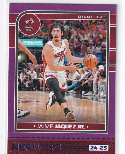 2024-25 HOOPS #128 JAMIE JAQUEZ JR PURPLE- MIAMI HEAT