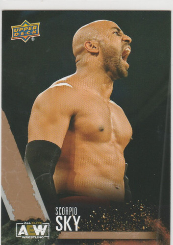2021 UPPER DECK AEW ALL ELITE WRESTLING GOLD PARALLEL #8 SCORPIO SKY