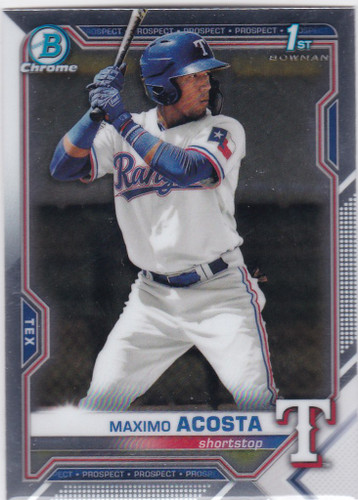 2021 Bowman Chrome #BCP-7 Maximo Acosta Bowman 1st Texas Rangers