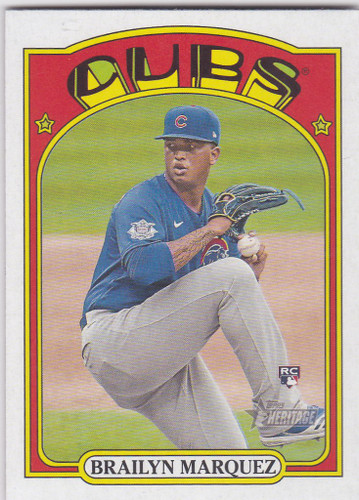 2021 Topps Heritage #598 Brailyn Marquez RC Chicago Cubs