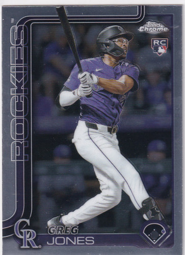 2025 Topps Chrome Baseball #265 Greg Jones - Colorado Rockies