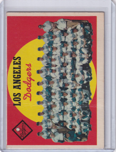 1959 Topps Baseball #457 Los Angeles Dodgers Team Checklist