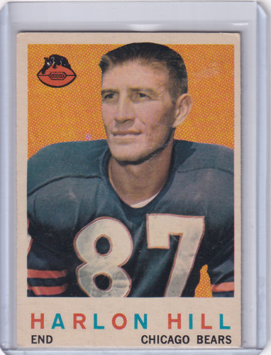 1959 Topps Football # 167 Harlon Hill - Chicago Bears