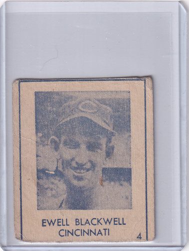 1948 R346 Blue Tint #4 Ewell Blackwell - Cincinnati Reds
