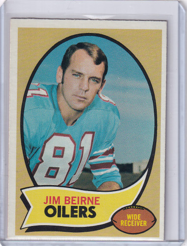 1970 Topps Football #19 Jim Beirne RC - Houston Oilers