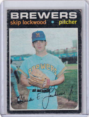 1971 Topps Baseball #433 Skip Lockwood - Milwaukee Brewers