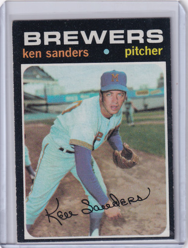 1971 Topps Baseball #116 Ken Sanders - Milwaukee Brewers