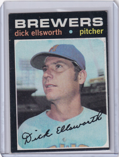 1971 Topps Baseball #309 Dick Ellsworth - Milwaukee Brewers