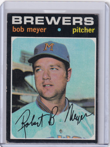 1971 Topps Baseball #456 Bob Meyer - Milwaukee Brewers