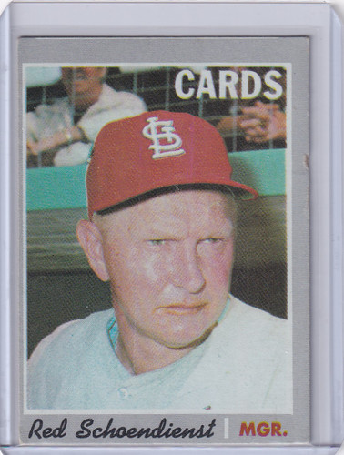 1970 Topps Baseball #346 Red Schoendienst - St. Louis Cardinals