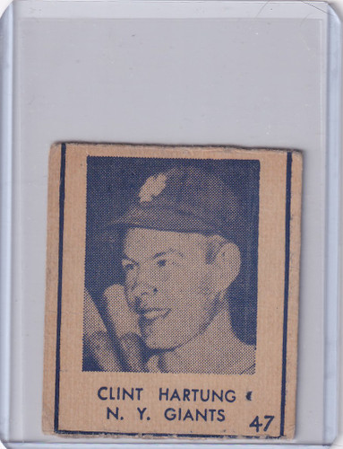 1948 R346 Blue Tint #47 Clint Hartung New York Giants