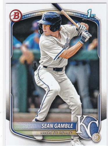 2025 Bowman Draft #BD-178 Sean Gamble 1st Bowman Kansas City Royals