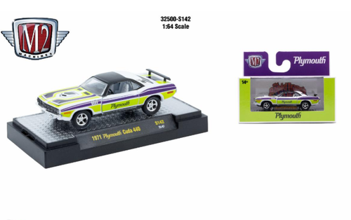 M2 Machines AutoThentics Rel S142 1:64 1971 Plymouth Cuda 440