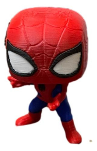 Spider Hero Inspired Mini Figure 3D Printed Comic Style Desk Collectible