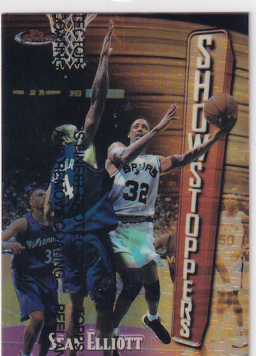 1998 TOPPS FINEST #208 SEAN ELLIOTT SHOWSTOPPERS- SAN ANTONIO SPURS