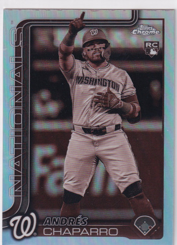 2025 TOPPS CHROME #187 ANDRES CHAPARRO SEPIA- WASHINGTON NATIONALS