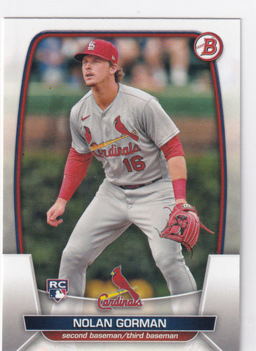 2023 TOPPS BOWMAN #6 NOLAN GORMAN- ST LOUIS CARDINALS